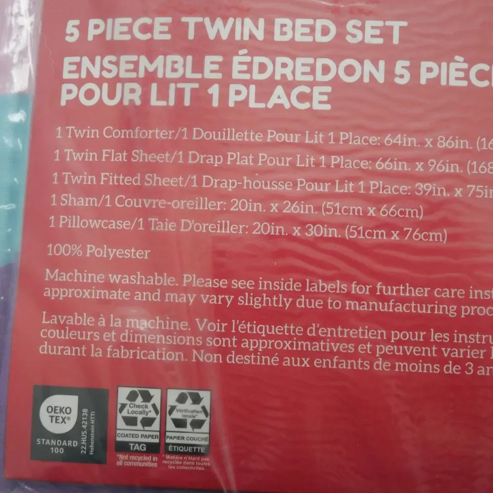NEW Sunny Side Up Princess Castle 5 Piece Twin Comforter + Sheet Set